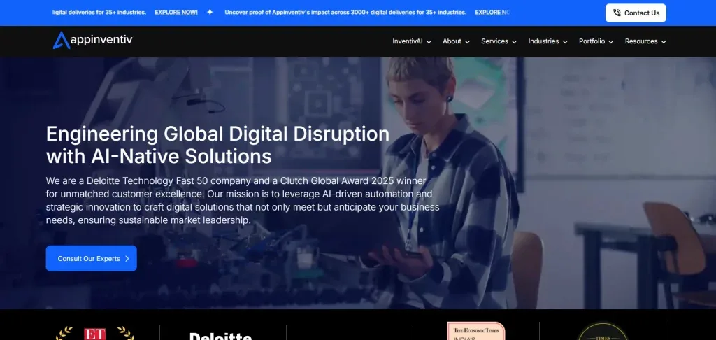 Appinventiv website Image