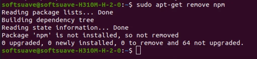 Remove npm