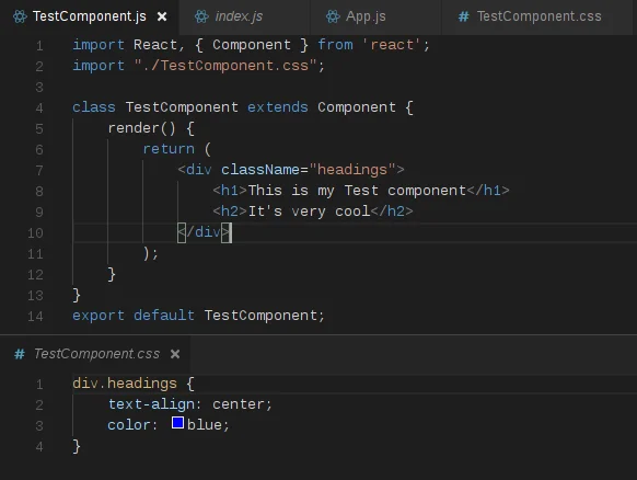 Example of Single Component in React